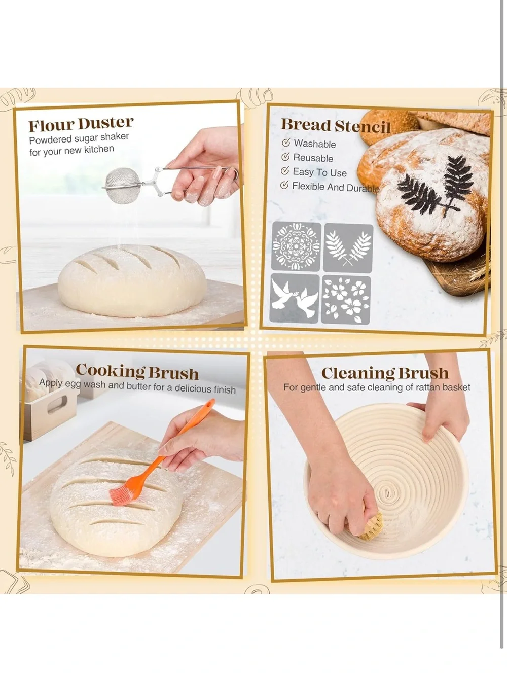 sourdough bread baking supplies sourdough starter kit bread proofing basket